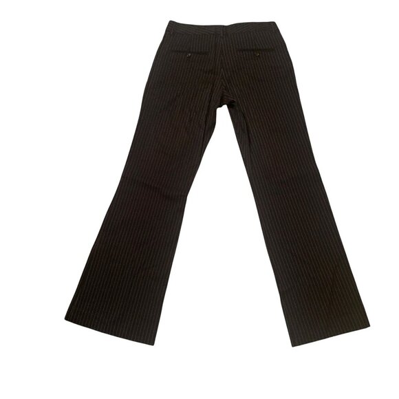 VTG Express pinstripe Trousers Pants Wide Leg 8 Y2K Office Vixen Corpcore - Picture 9 of 13